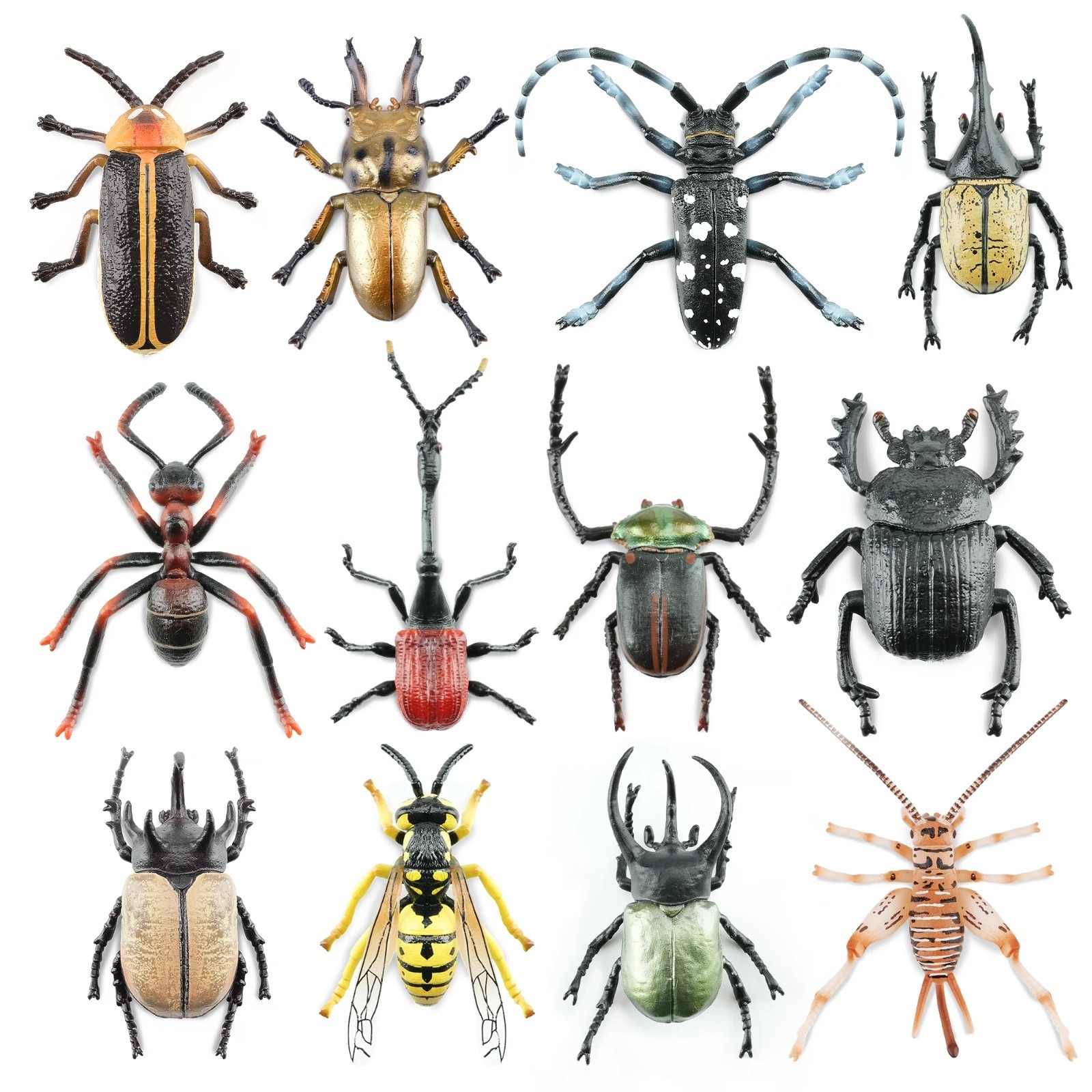 Toymany A Lot of Insects Animal Figurine, Realistic Collectible Toy Set