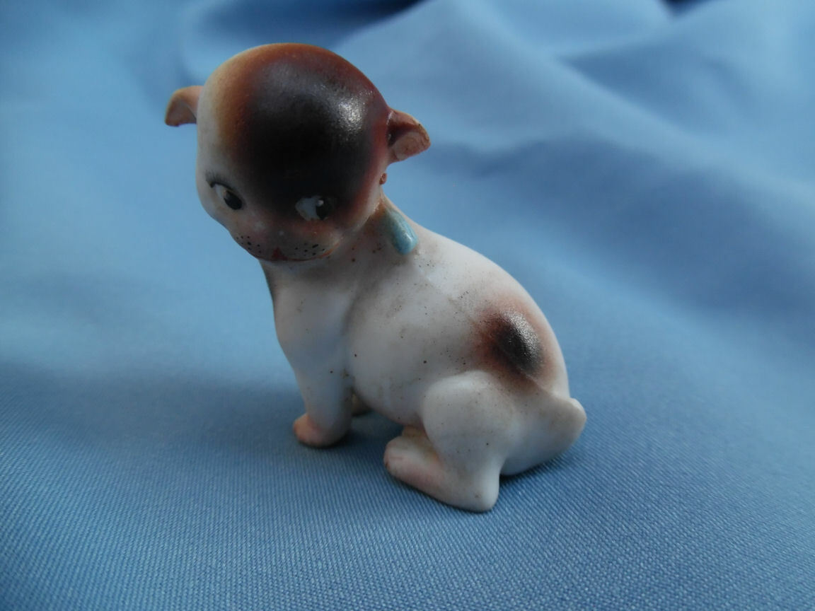 ANTIQUE GERMAN BISQUE MINIATURE KEWPIE DOODLE DOG