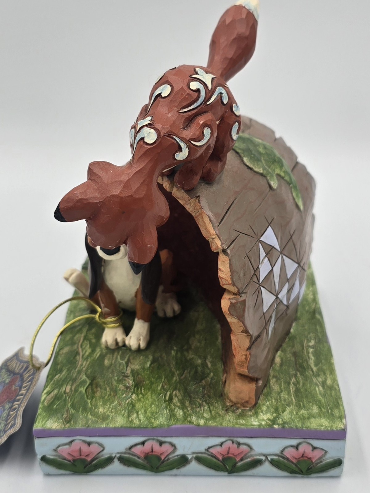 Jim Shore Disney Traditions Fox and the Hound on Log Figurine 6008077 BNWT