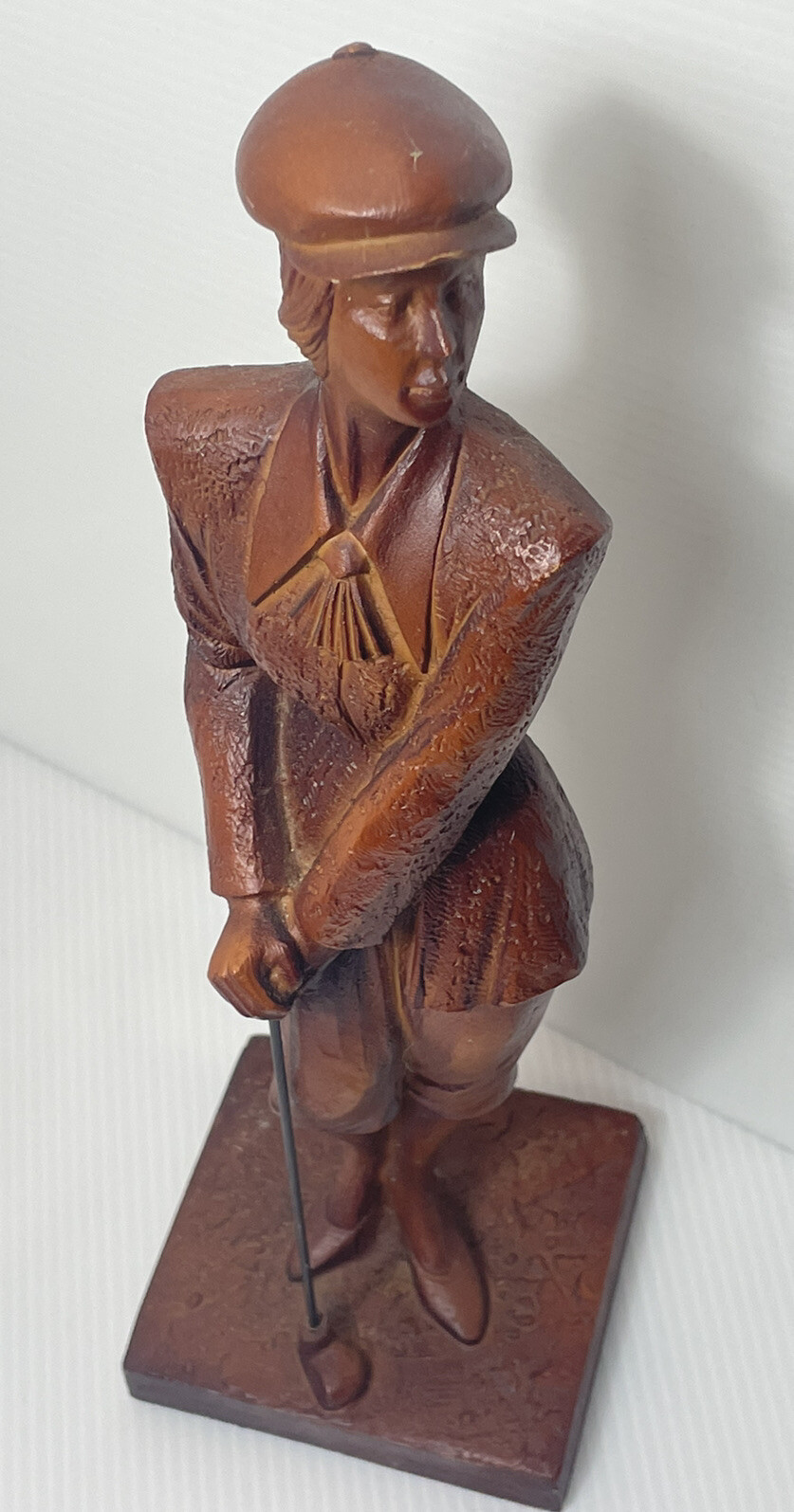 Vintage Golf Statue, Female Golfer Sculpture 12.5” Tall Figurine made in Korea