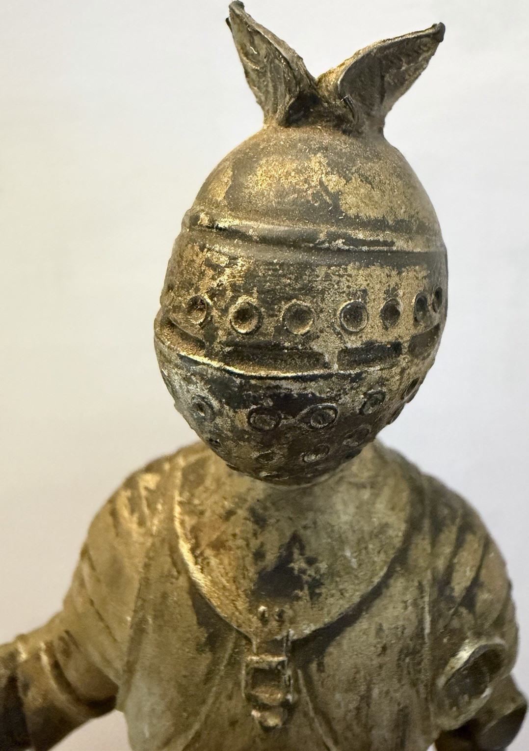 #72 Italy Depose Vintage Armored Knight Figurine on Marble Base