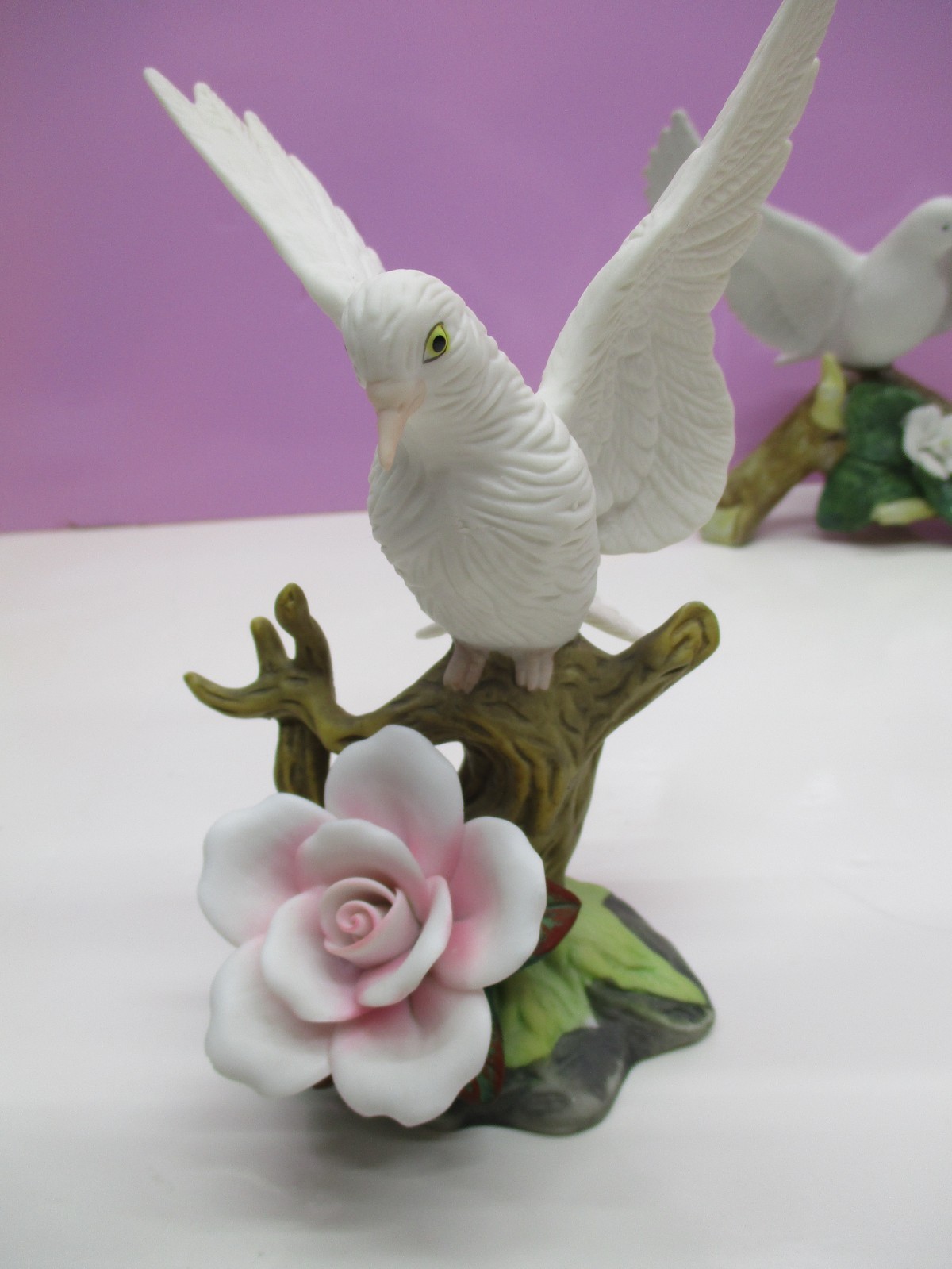 Vtg Lot Of 6 Home Interiors & More Porcelain White Doves~ SEE PHOTOS For Brands