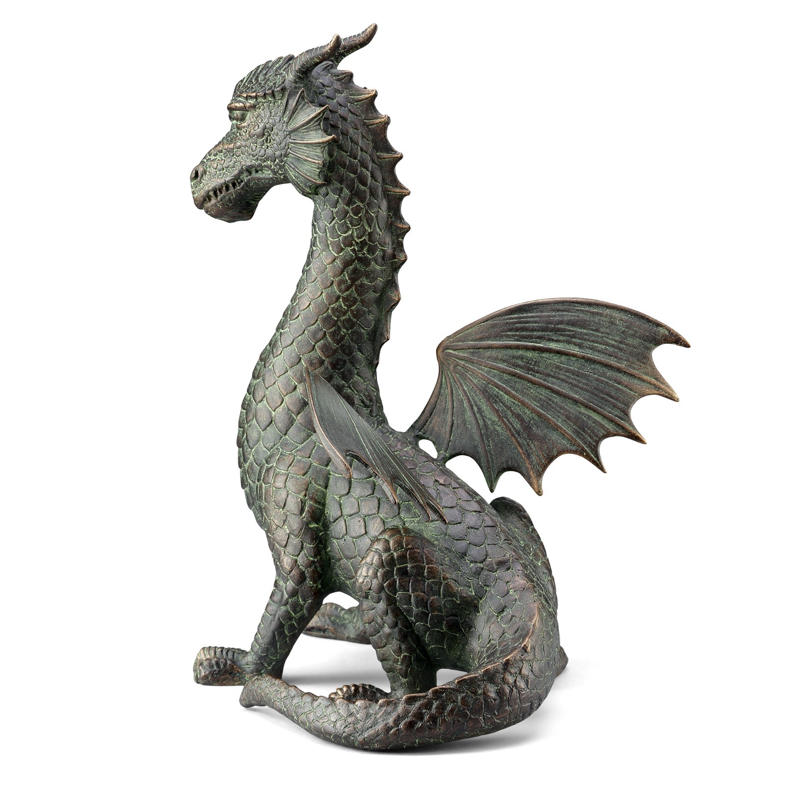 Winged Dragon Aluminum Fantasy Sculpture Gothic Decor Mythical Creature Statue