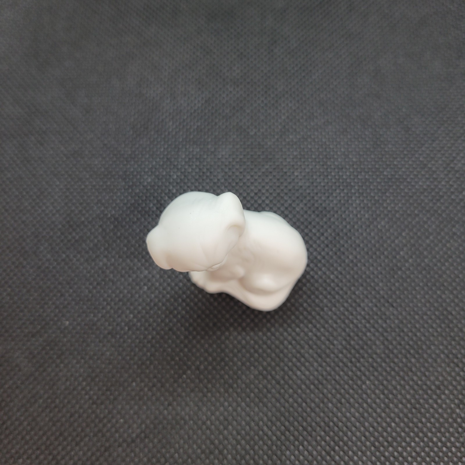 Antique Pekingese Ceramic White Dog Dollhouse Miniature Figurine Germany 1880