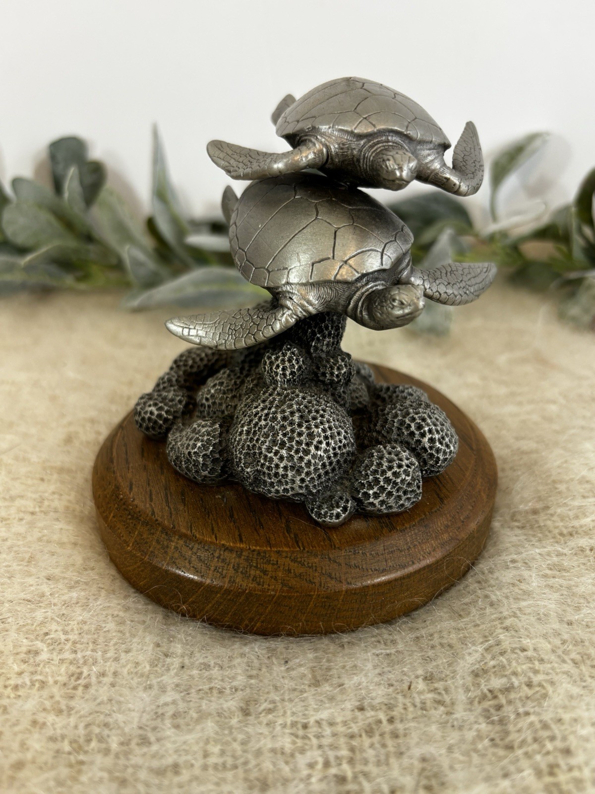 Sea Turtles By A Petitto Limited Edition 121/5000 Lance Fine Pewter Figurine