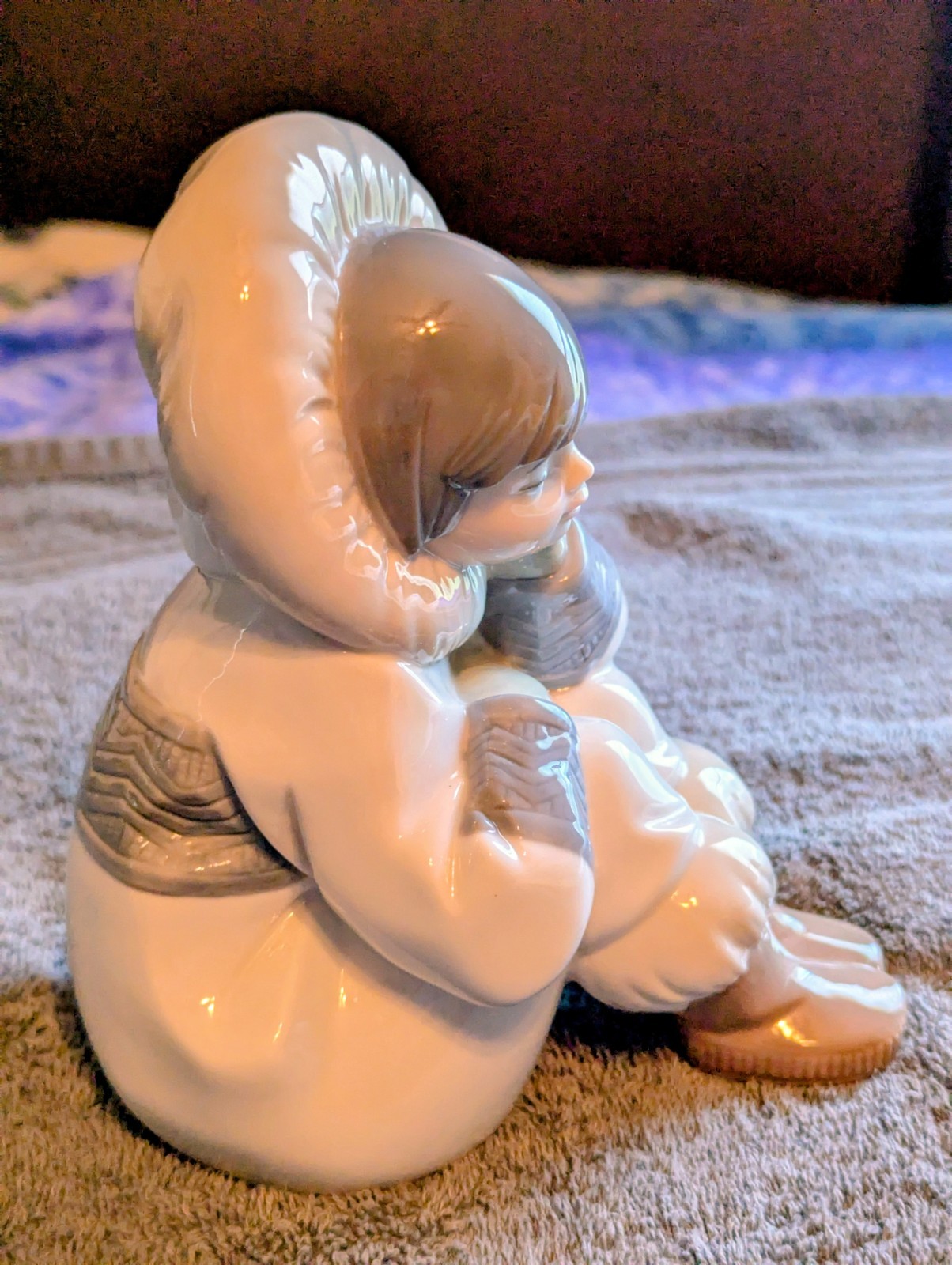 LLADRO NAO Spain Figurine Arctic Dreams Eskimo Child #1397