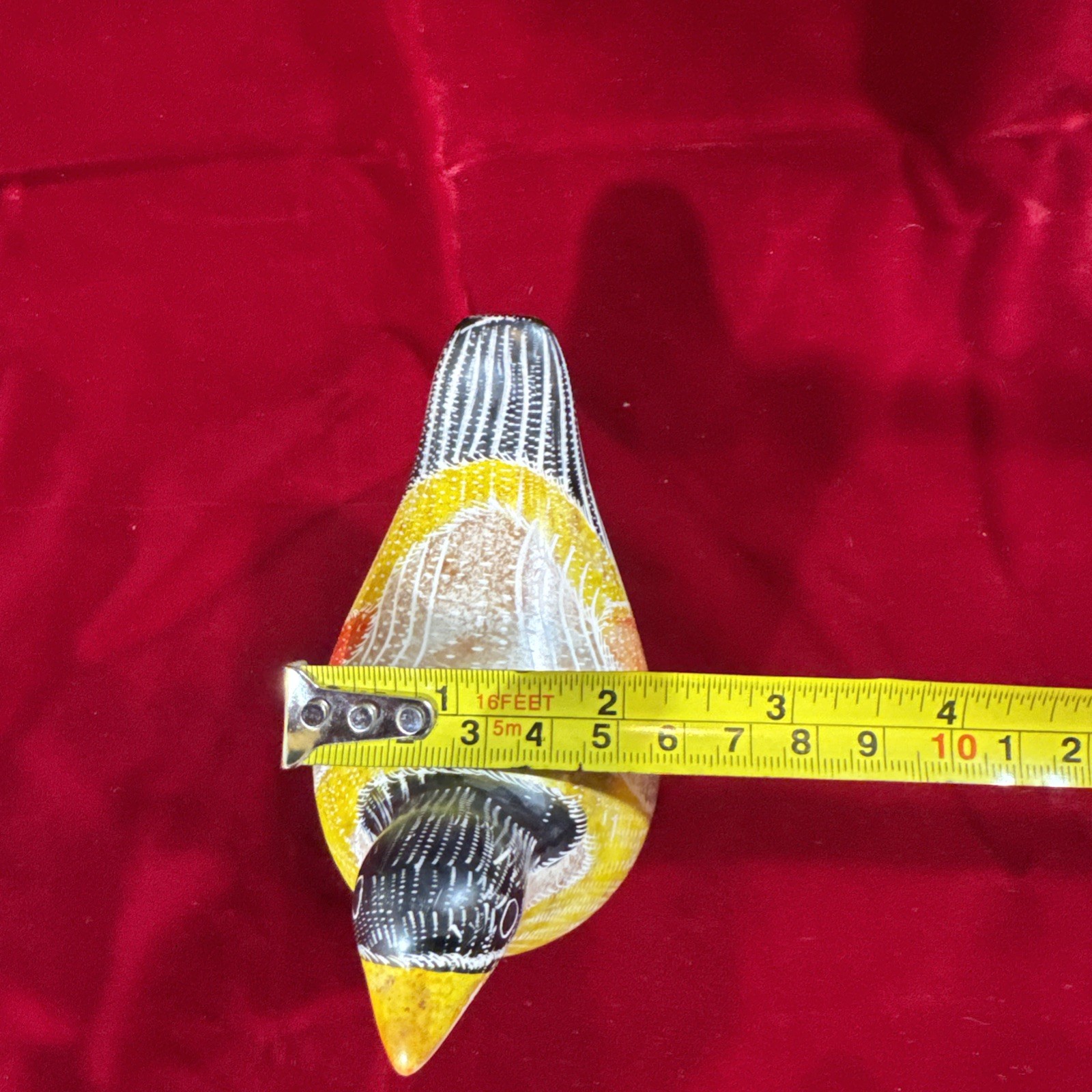 Carved Soapstone Bird Figurine Handcrafted in Kenya Multi color Paperweight