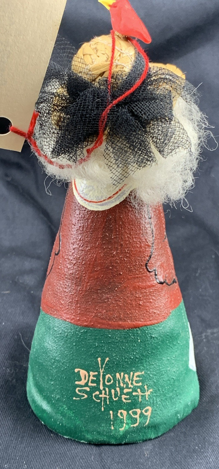 DeVonne Schuett School Teacher Canvas Figurine Artisan Handmade 6.5″ NWT