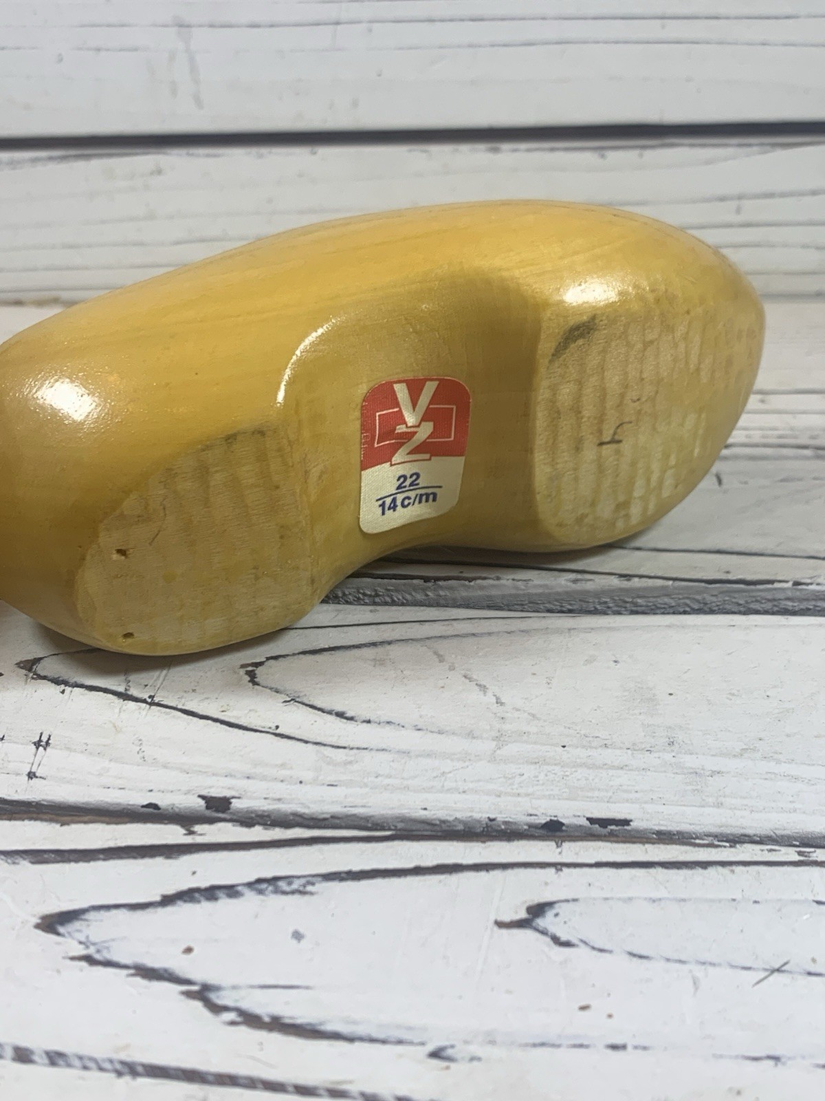 Vintage Dutch Clogs Holland Carved & Painted Wooden Shoes 22cm
