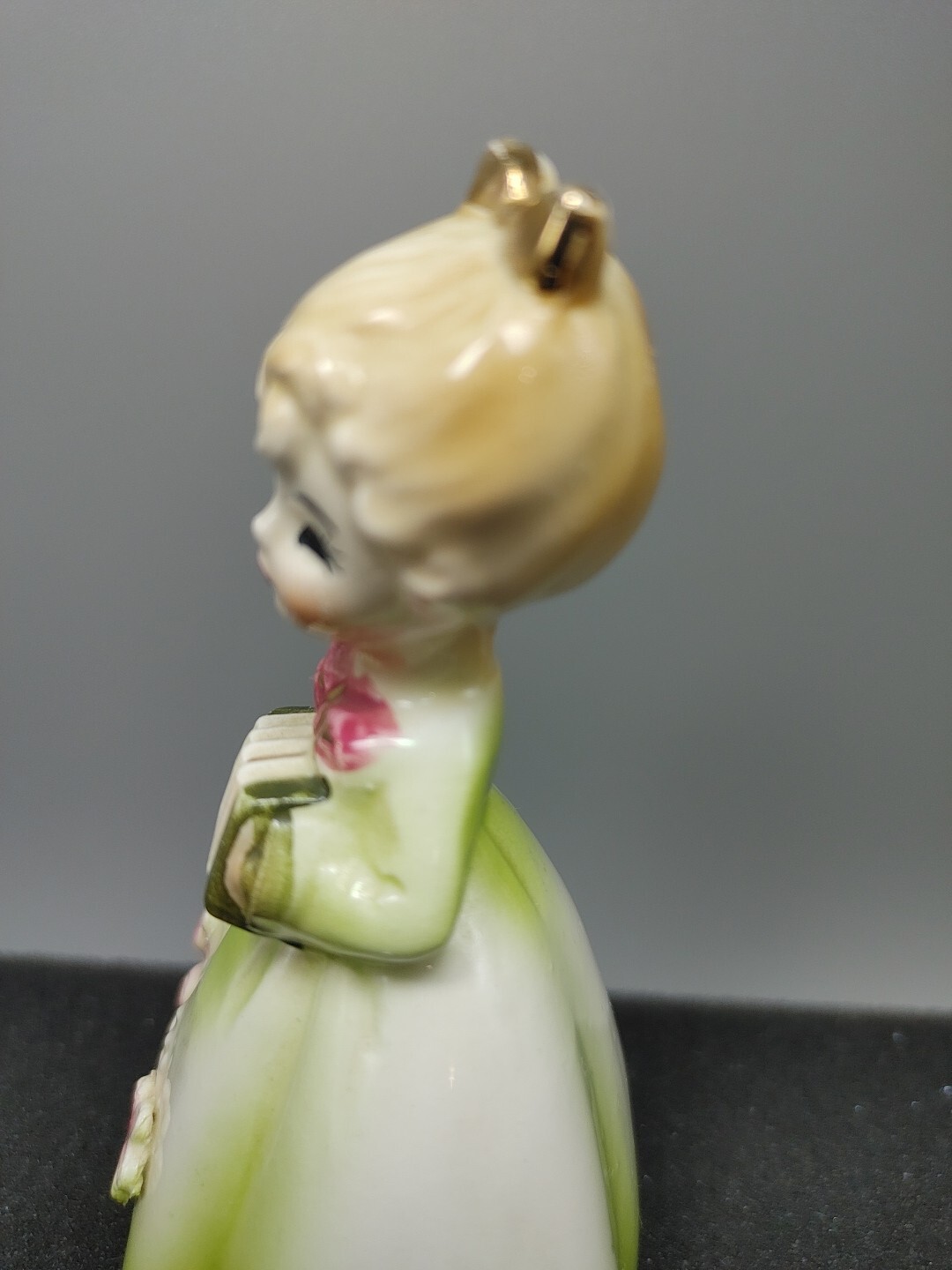 Vintage Left on Blonde Girl With Green Dress Number 5861