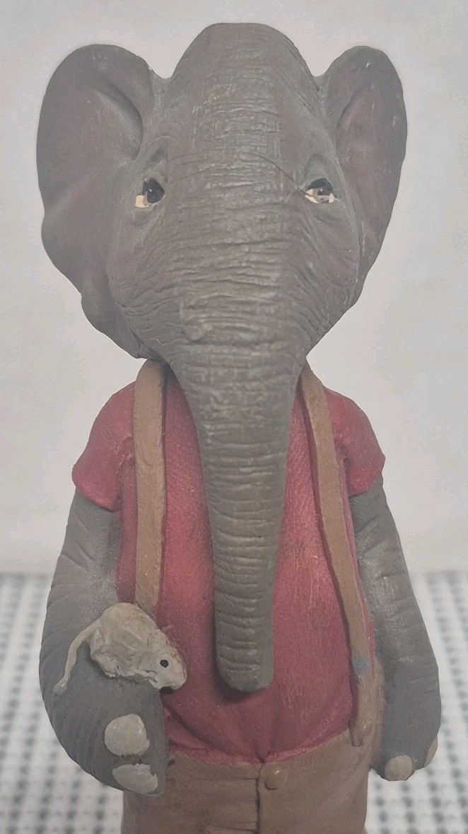 Vintage Jim Shore Great American Design Co #312 Of 10,000 Skinny Elephant/Mouse