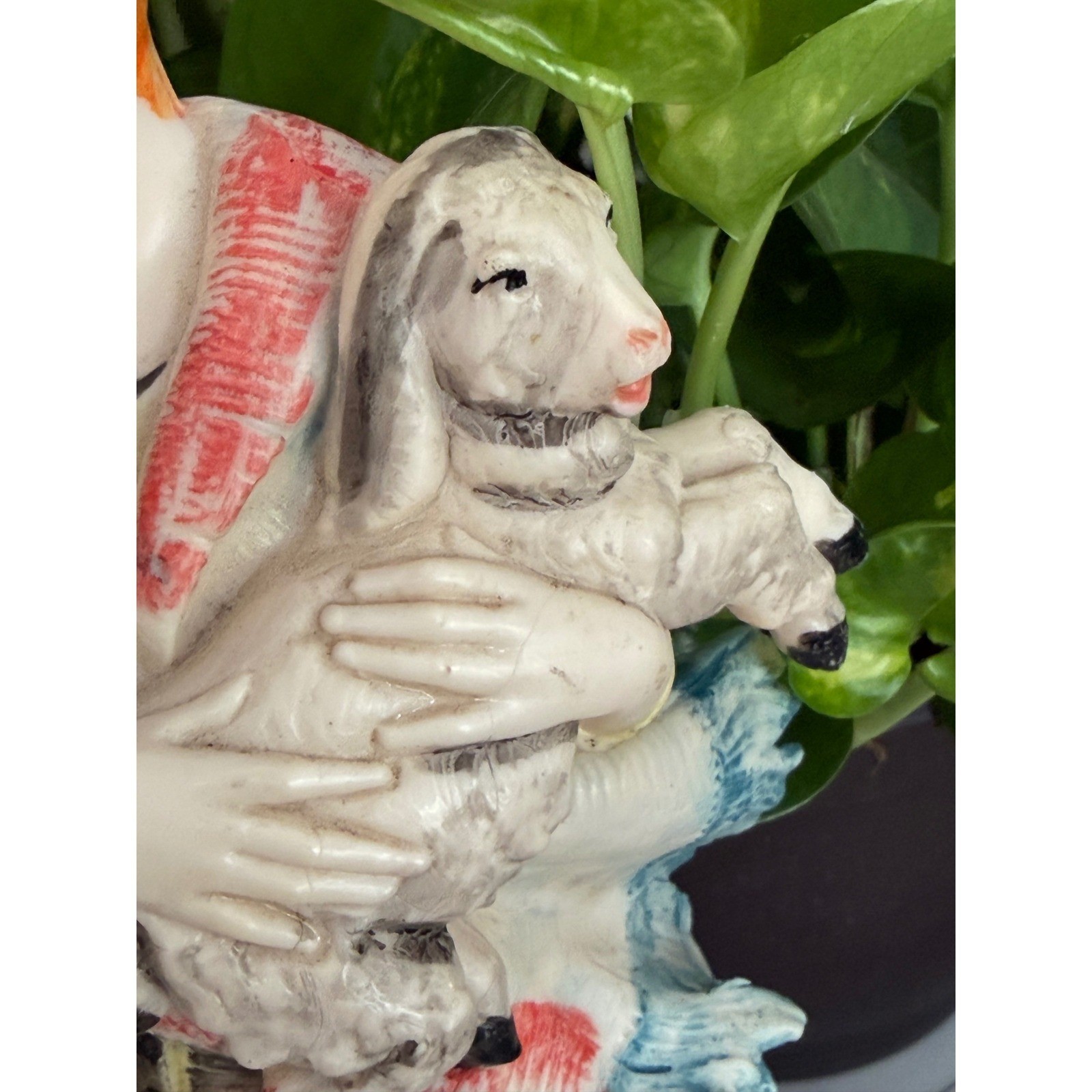Capodimonte Shepherdess Figurine Italy 11.5″ Resin Composite Vintage
