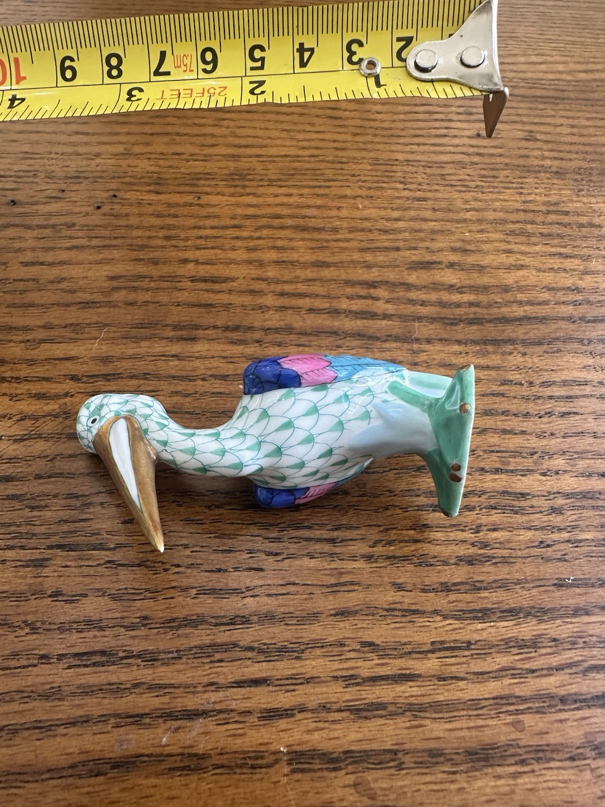 Herend Porcelain Hand Painted Porcelain Pelican Figurine