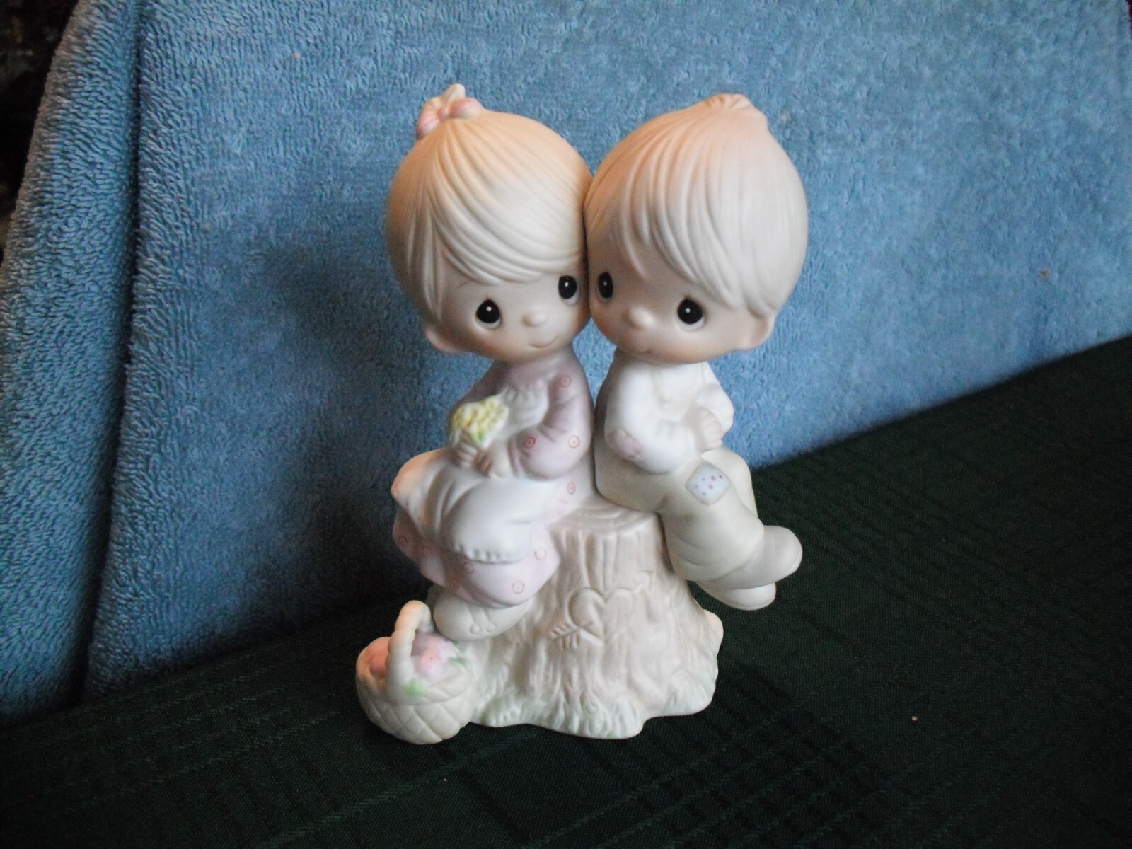1979 Enesco Porcelain Jonathon & David Love One Another Figurine In Original Box