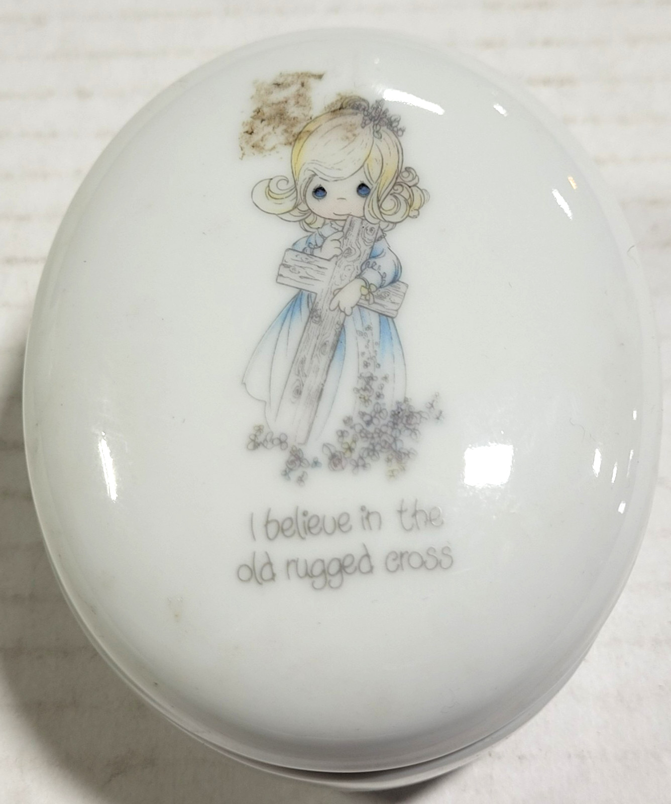Precious Moments – I Believe In The Old Rugged Cross 3.25″ Trinket Box