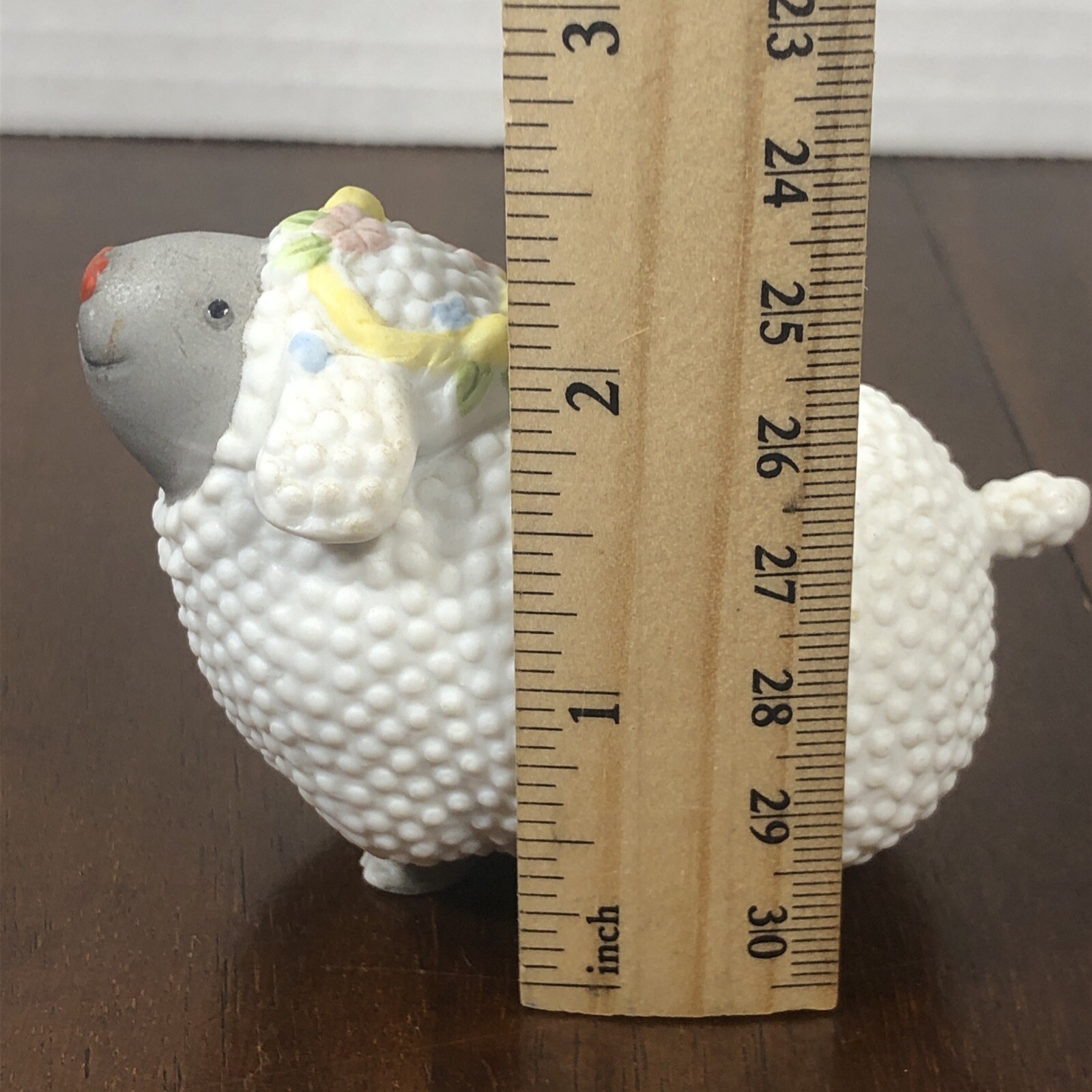 Joan Berg Victor Schmid 1985 Ceramic Sheep Lamb Figurine Heart Nose Sweet Face