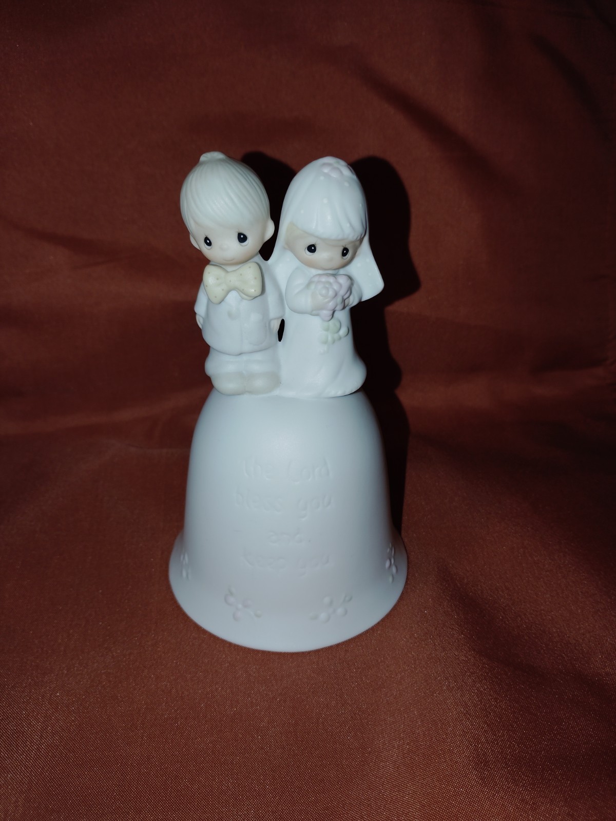 1981 Precious Moments “The Lord Bless You and Keep You” Wedding Bell E-7179