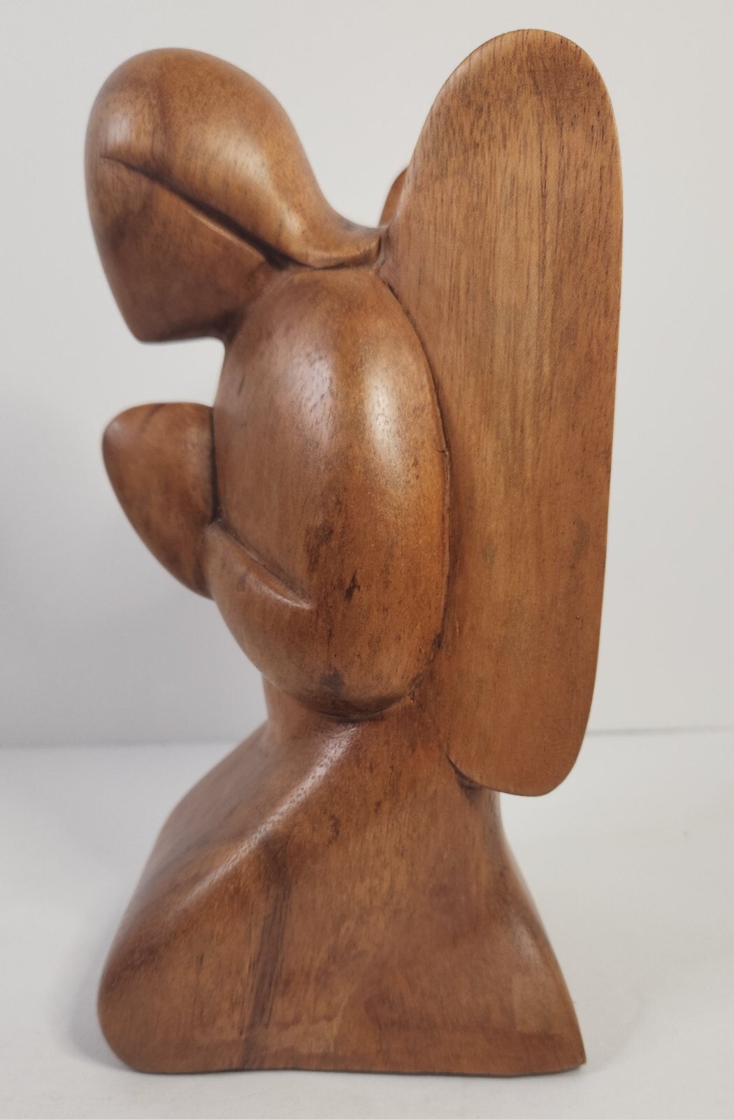 3 Novica Collection Hand Carved Wooden Angels/Watching/Praying/Indonesia