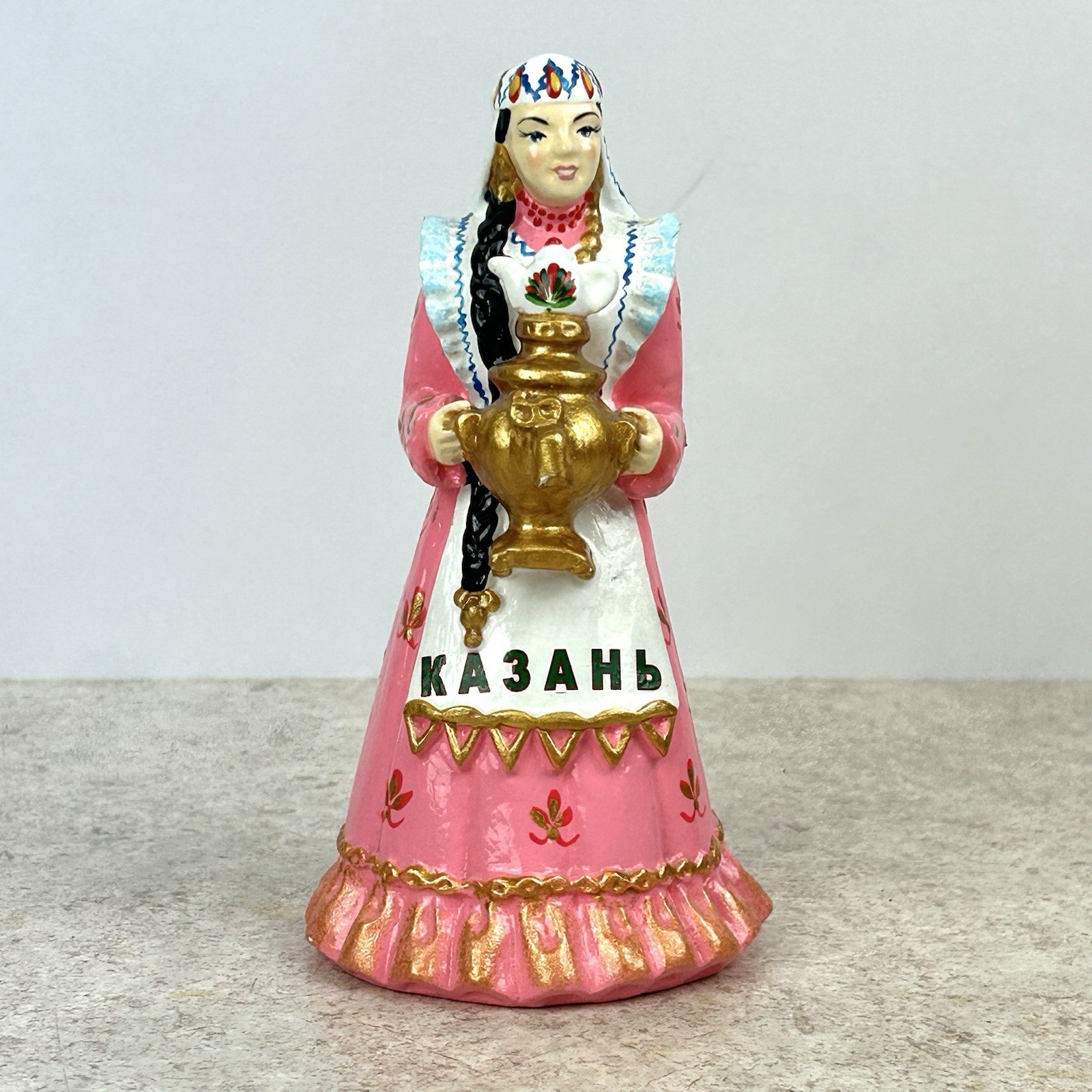 Vintage Traditional Tatar KAZAN Russian Collectible Woman Figurine 5.75”