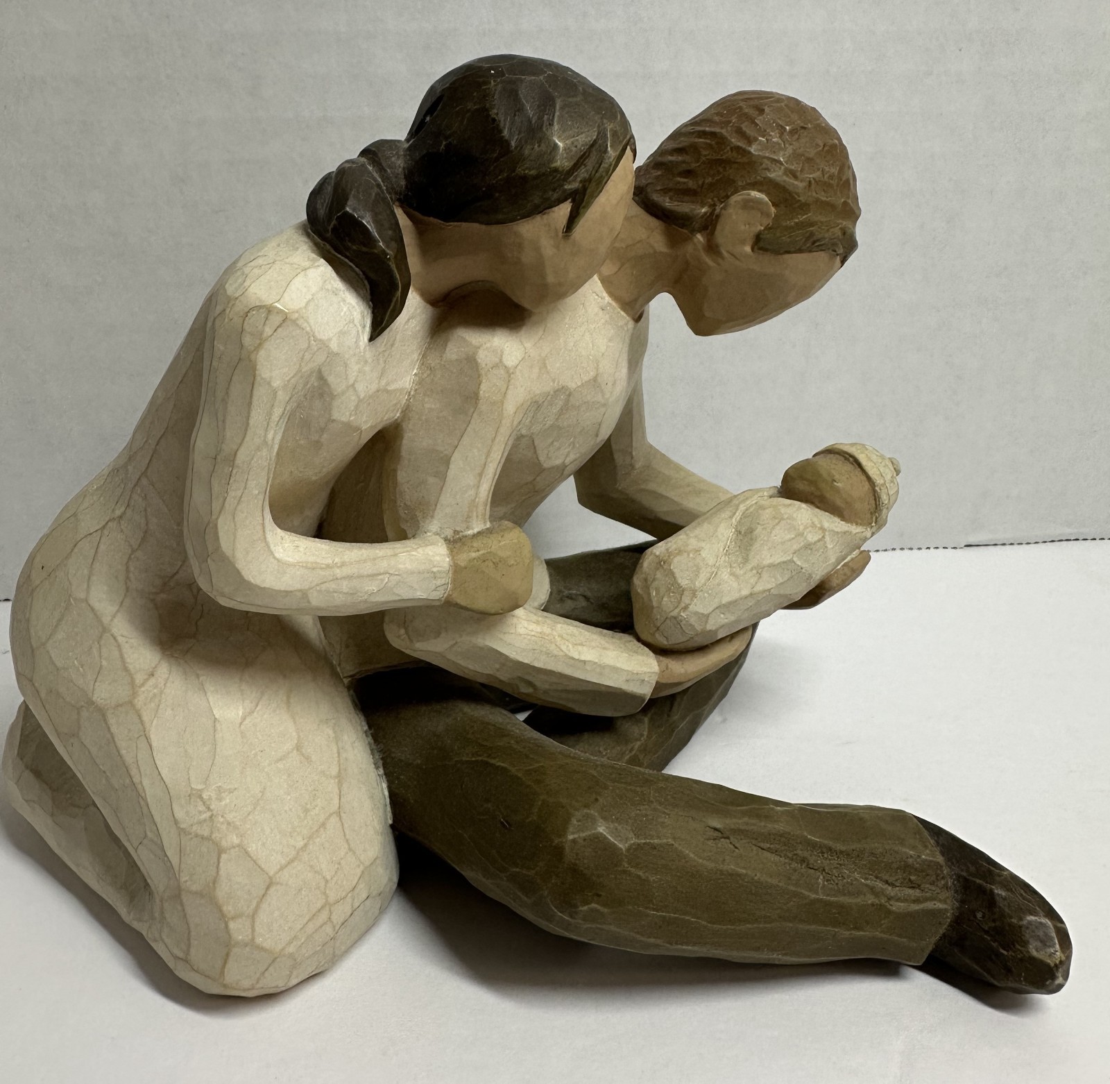 Willow Tree New Life Figurine – Mother and Father holding New Baby