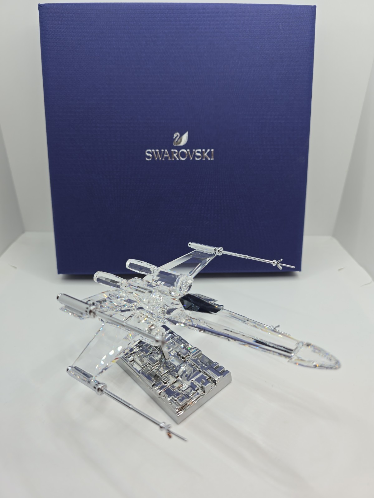 SWAROVSKI STAR WARS X-WING FIGHTER CRYSTAL FIGURINE-5739906-BOXED