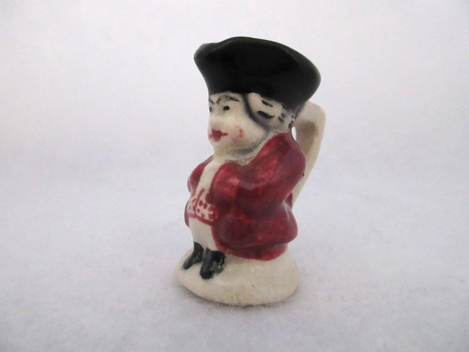 Colonial Man Art Pottery 1.5″ Miniature Toby Mug Unmarked