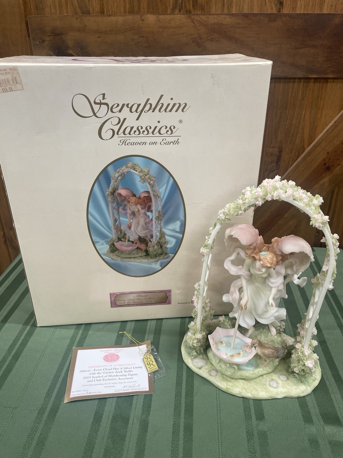 Seraphim Classics Collector’s Club Allison Angel Figurine 2002 6.5in Resin Boxed