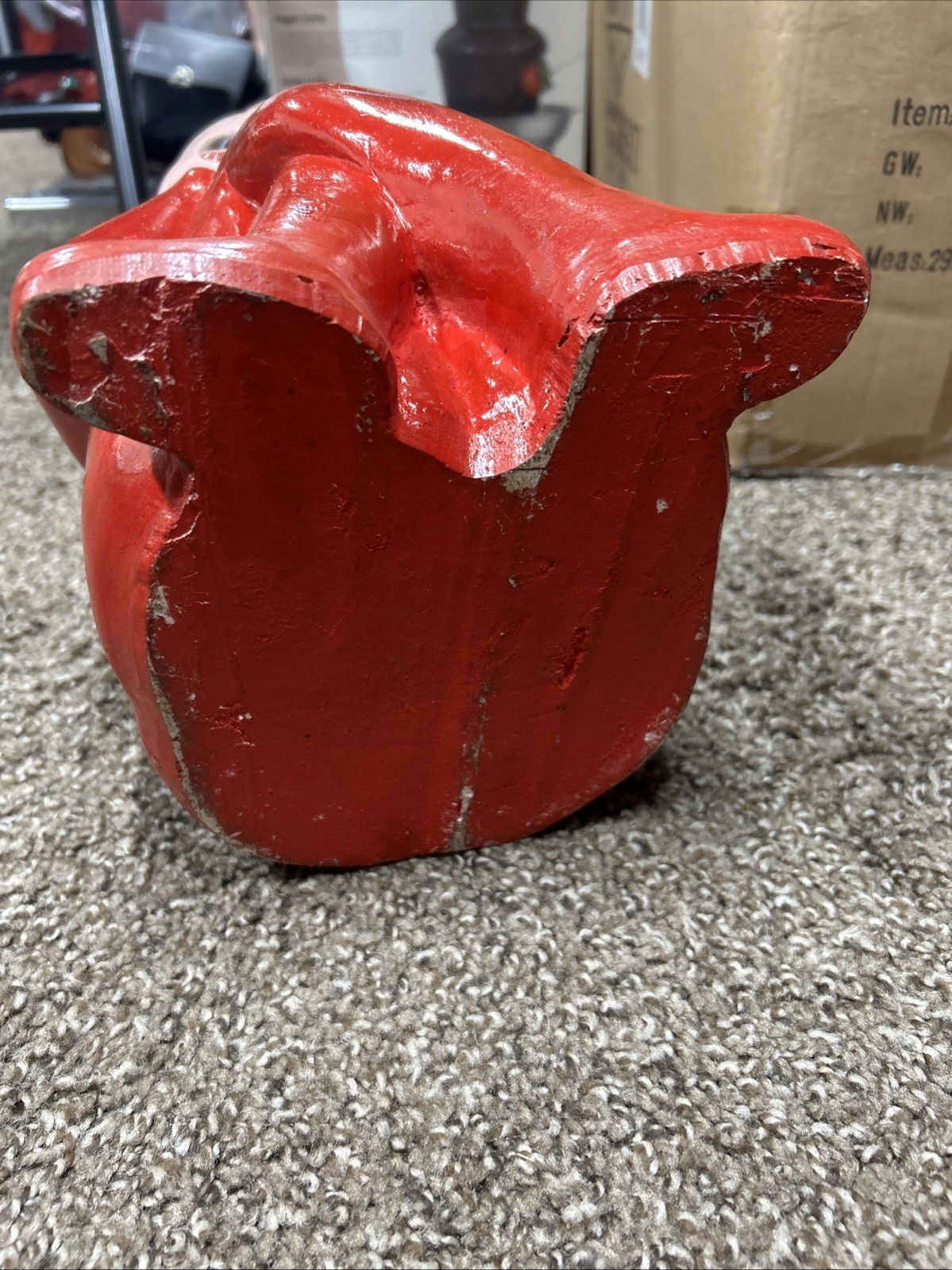 Vintage Ceramic Arnart Large RED ELF 15 Inch 1950s/1960s