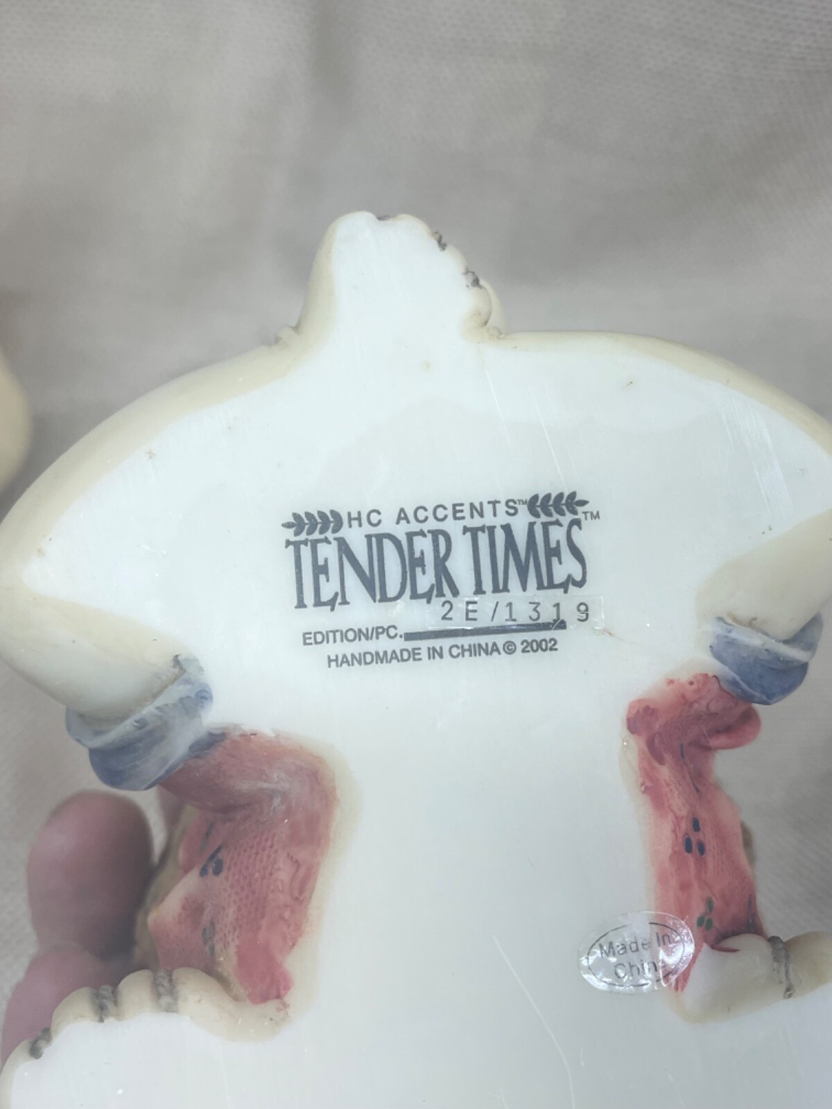 Tender Times HC Accents Pair Bear Figurine Candle Holders see pics 2000s