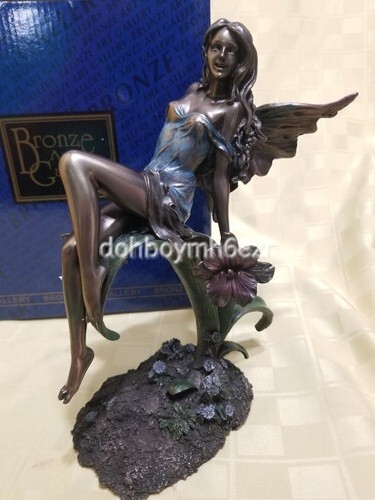 Rare Bronze Art Gallery Art Nouveau Fairy Danielle Collectible Figurine