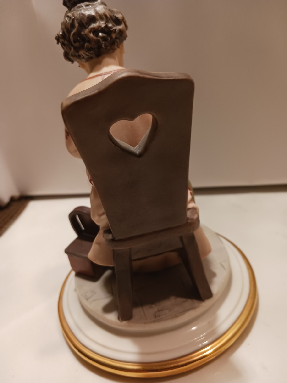 Capodimonte Sandro Maggioni Girl Sewing *RARE*