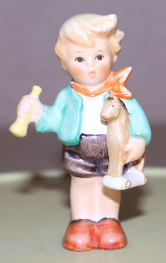 NO BASE / Goebel Hummel Boy with Horse – 2.Wahl. Factory 2nd Staff Only 1997