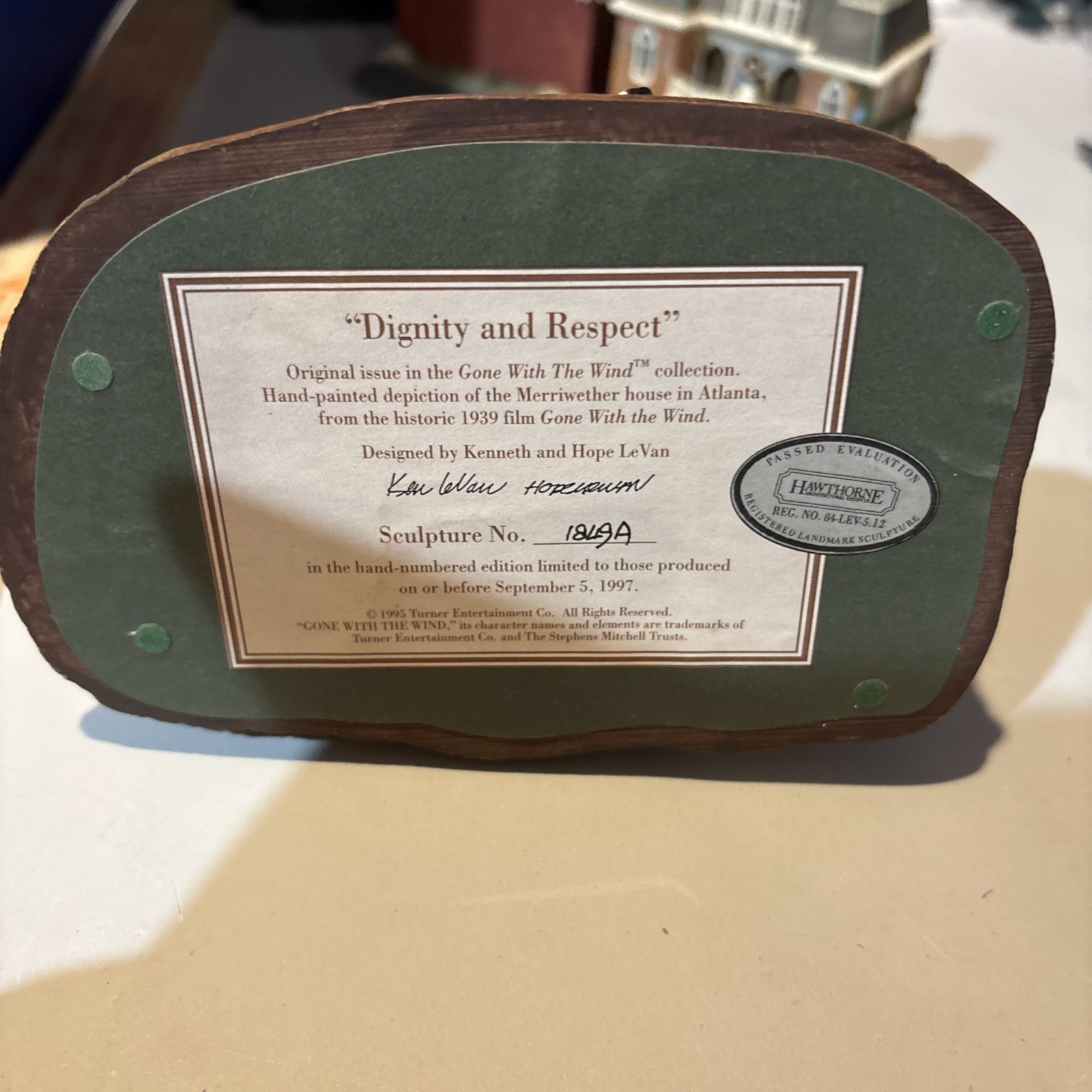 GWTW Franklin Mint “dignity And Respect “