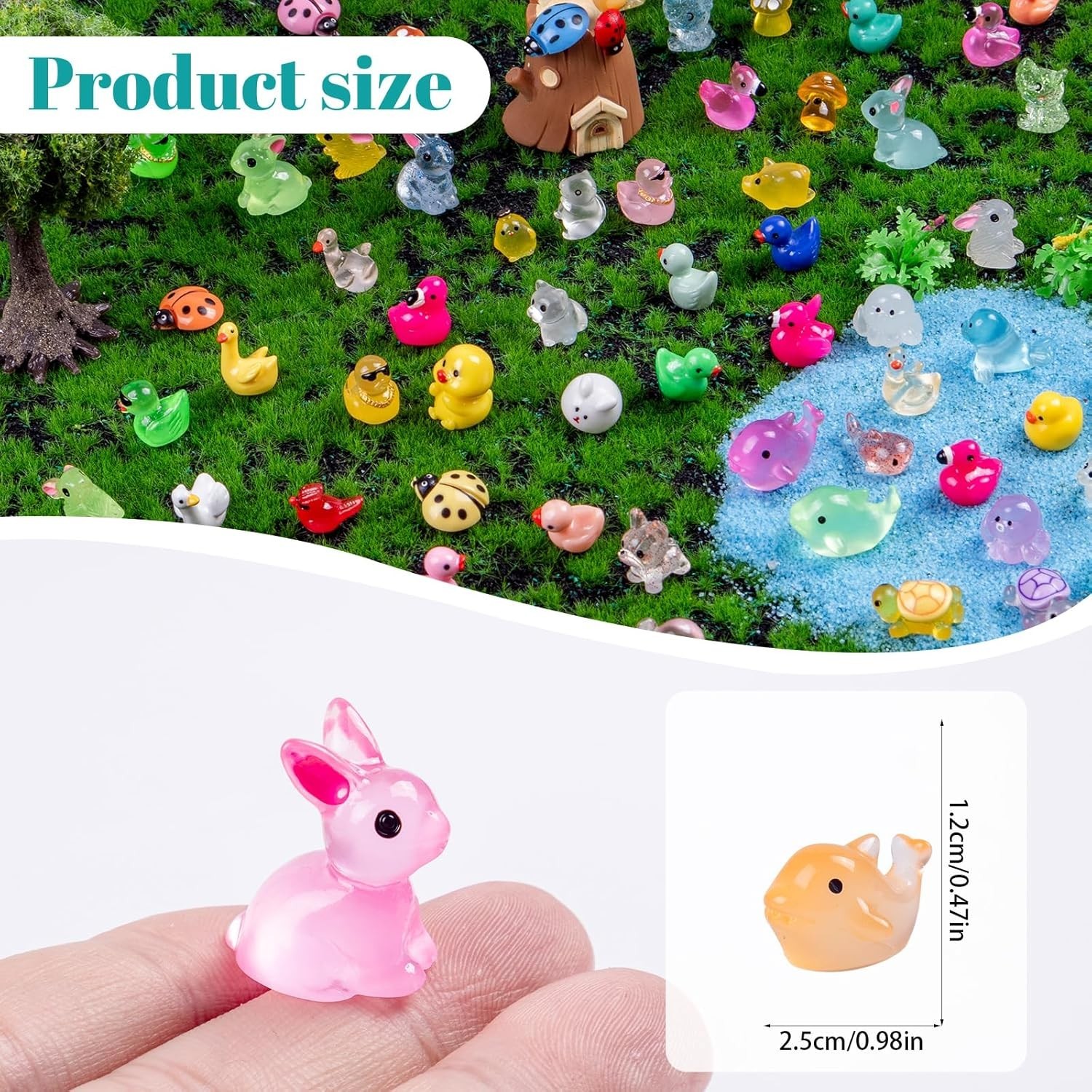 Mini Resin Animals set 240 Pcs mixed Colors Tiny animal Figures New