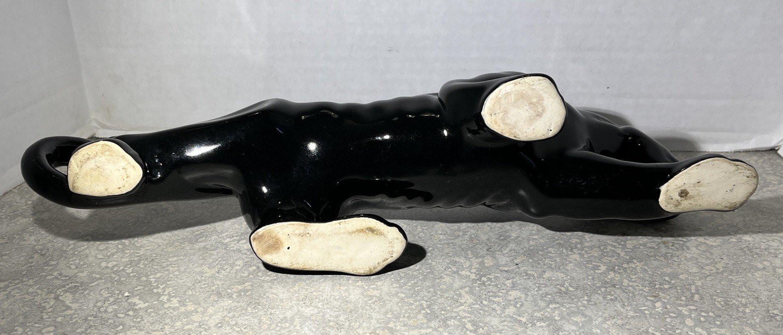 Haeger Mid-Century Black Panther Ceramic Planter 15in Good Condition! -820