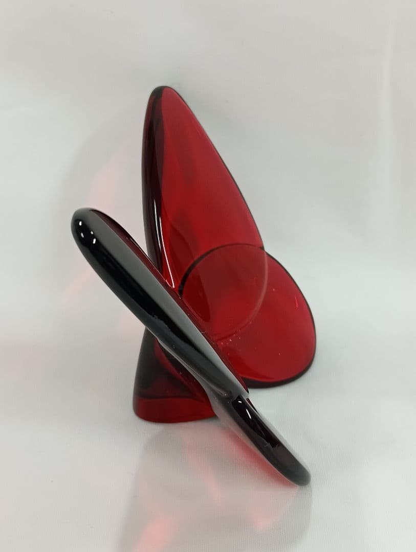 Baccarat Lucky Butterfly Figurine Crystal Red Papillon 3.3 x 3.0 x 1.6 inch