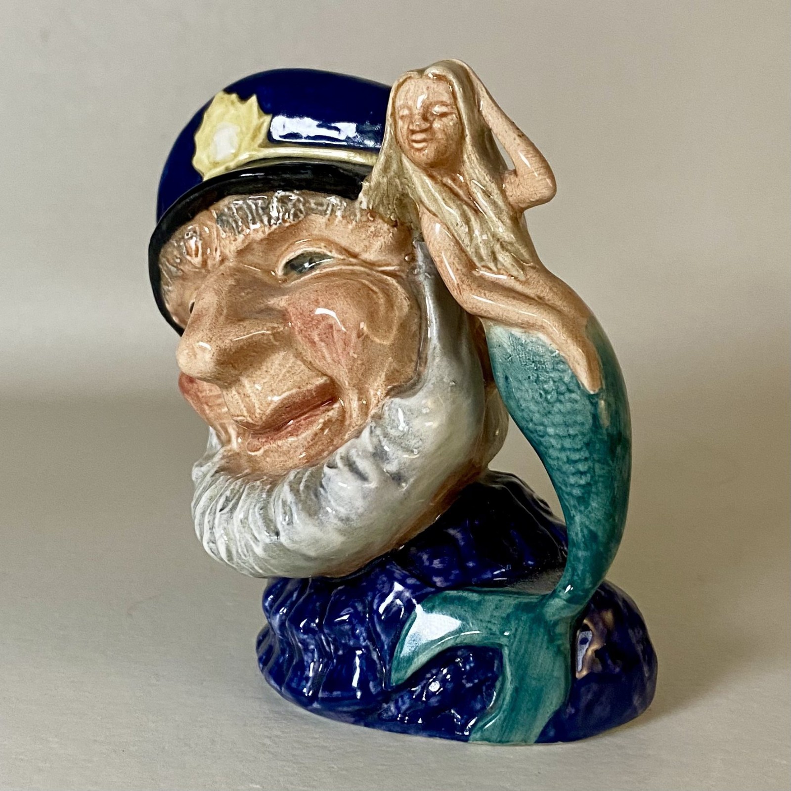 Royal Doulton Old Salt D6554 Small Character Jug Toby Mug Mermaid 4″ 1960