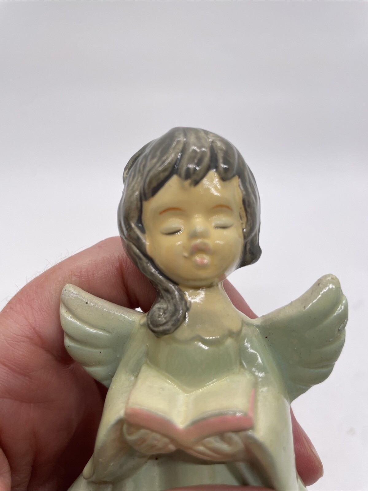2 Vintage Parma Singing Angel Figurine Made In Japan Signed N-373/LB MR