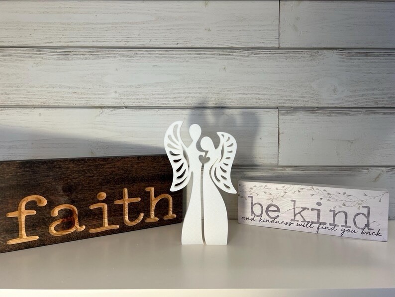 Minimalist Angel Figurine – Modern Angel Statue, Guardian Angel Sculpture