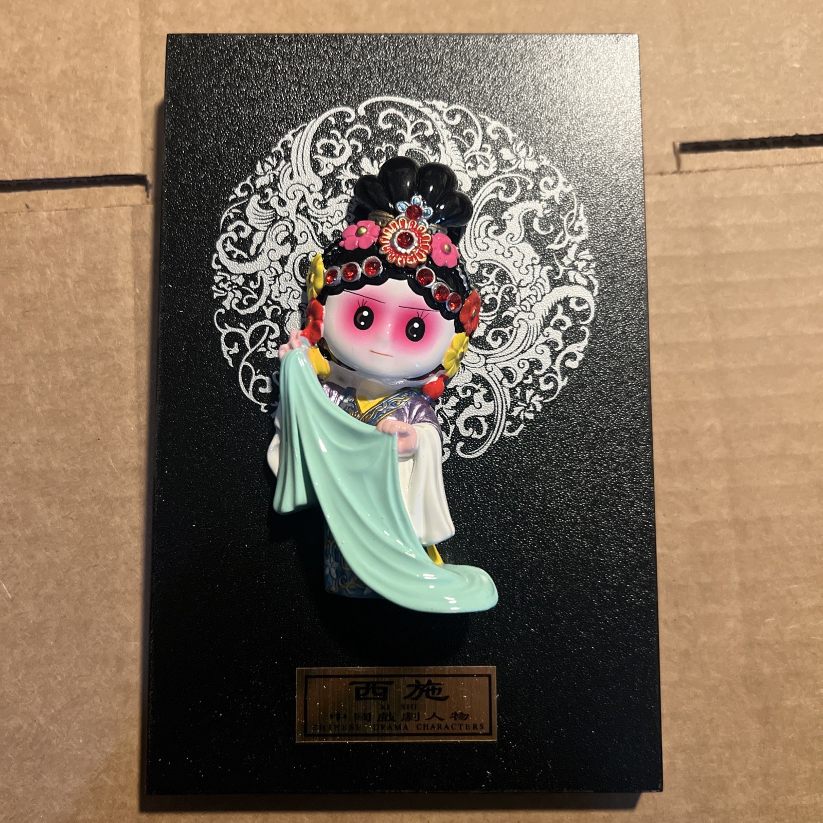 XI SHI, Chinese Drama Character, Wall Folk Art. Resin Hand Painted, 3D Figurine