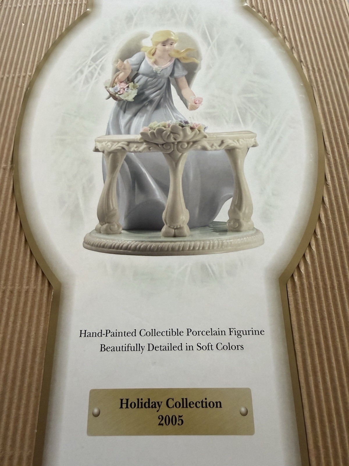 Members Mark Hand Painted Porcelain Angel Figurine 2005 Holiday Collection W/Box