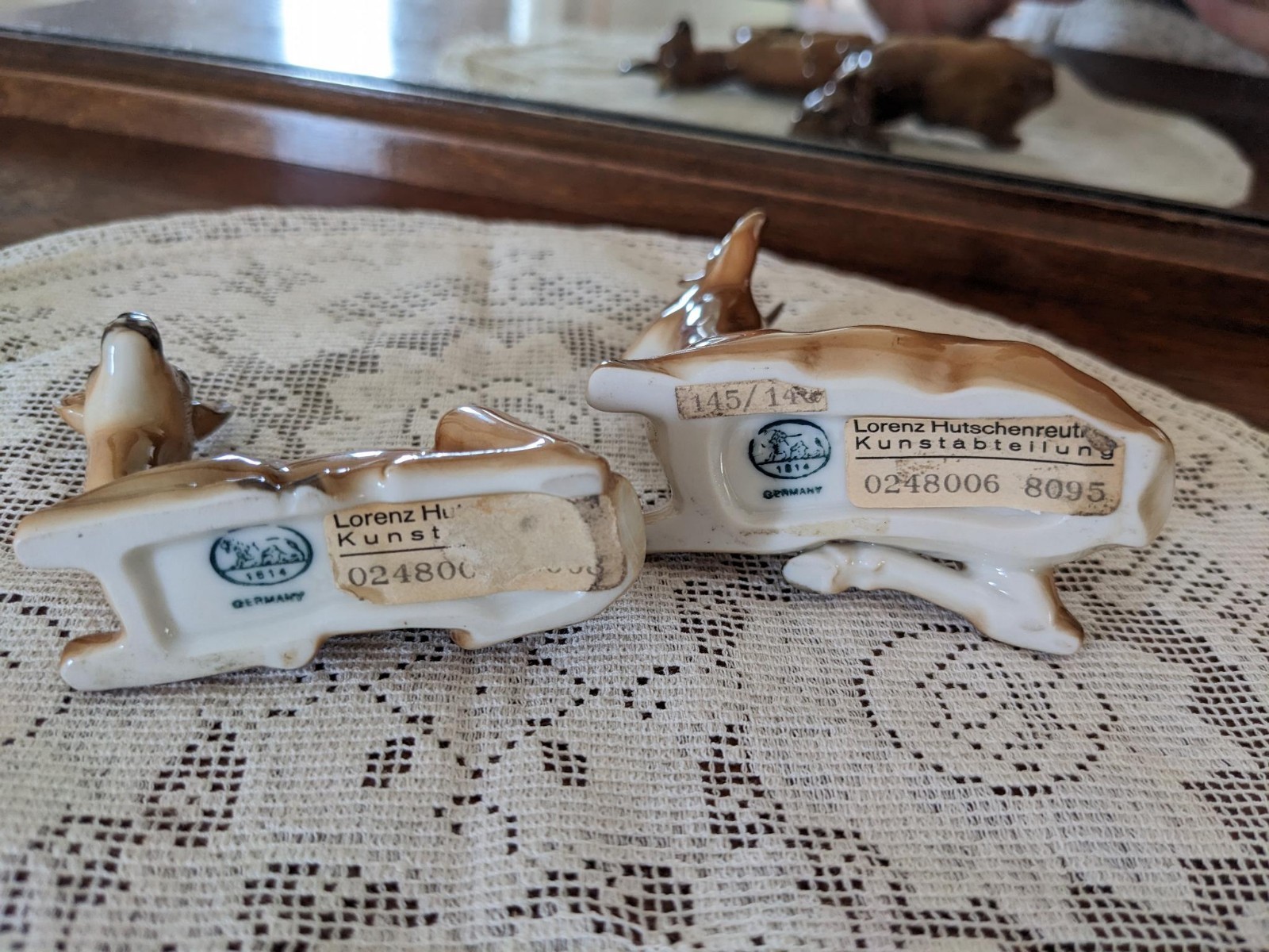 Hutschenreuther Deer Porcelain Figurines (Pair) Bavarian