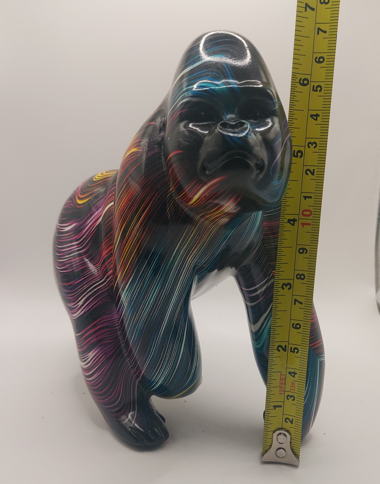 Regal Inquisitive Hand Painted Gorilla Resin