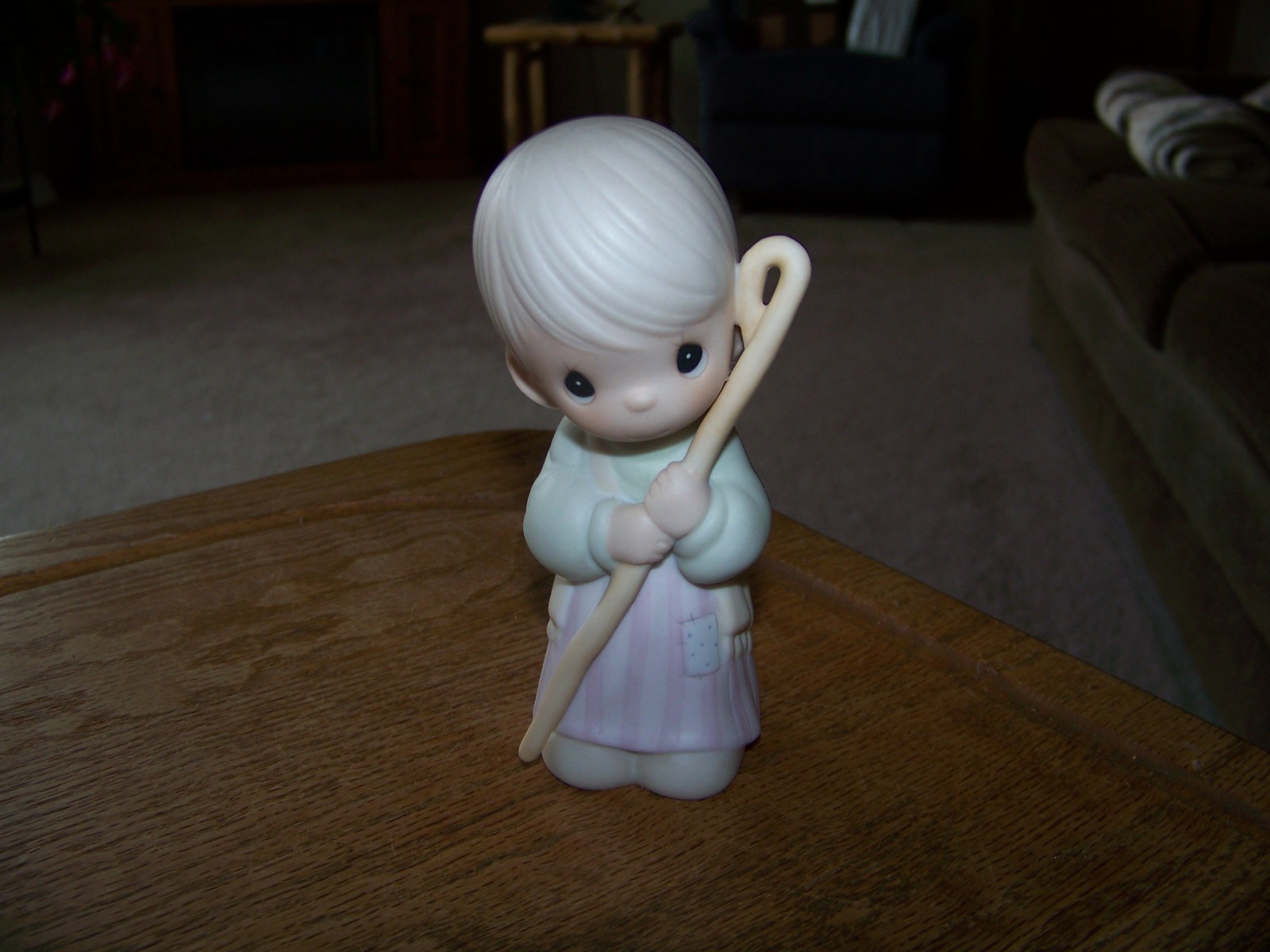 PRECIOUS MOMENT NATIVITY SHEPHERD BOY W/STAFF FIGURINE VTG 1986 CLEAN FLAWLESS!!