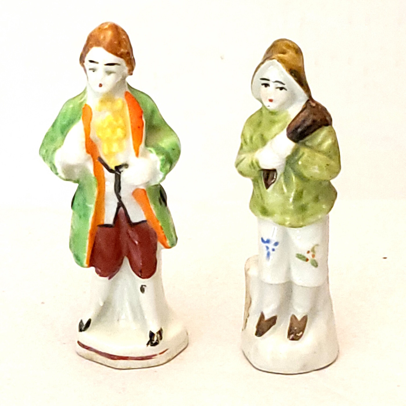 Vintage Miniature Victorian(?) People Figurines Lot of 2 – Made in Japan, Japein