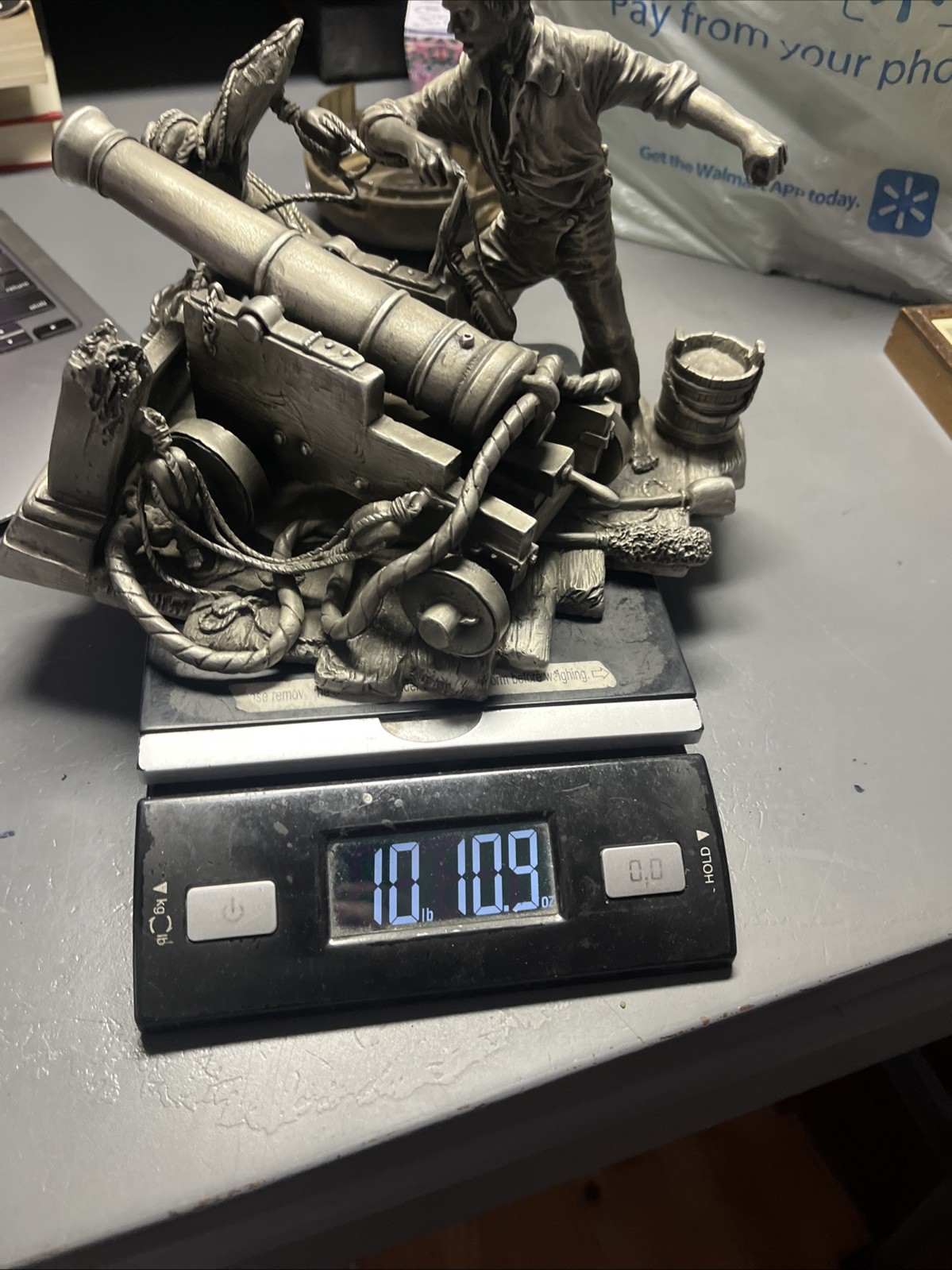 Franklin Mint “Fire At Will” Fine Pewter Sculpture Peter Jackson RARE 10lb+