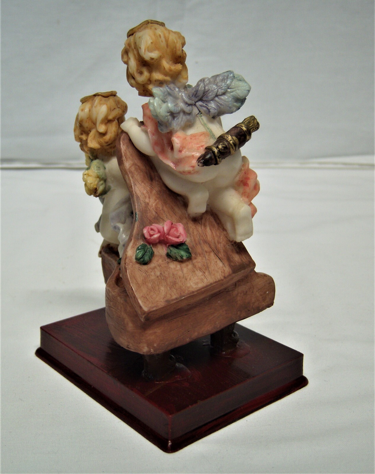 Vtg. Figurines by Turtle King Corp. “Naughty Little Angels on Piano”. 6.50″T