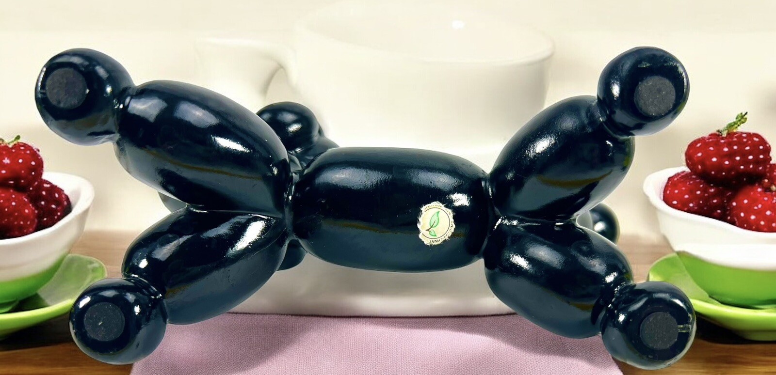 Three Hands Corp Balloon Dog Black 8”X6.75” Resin