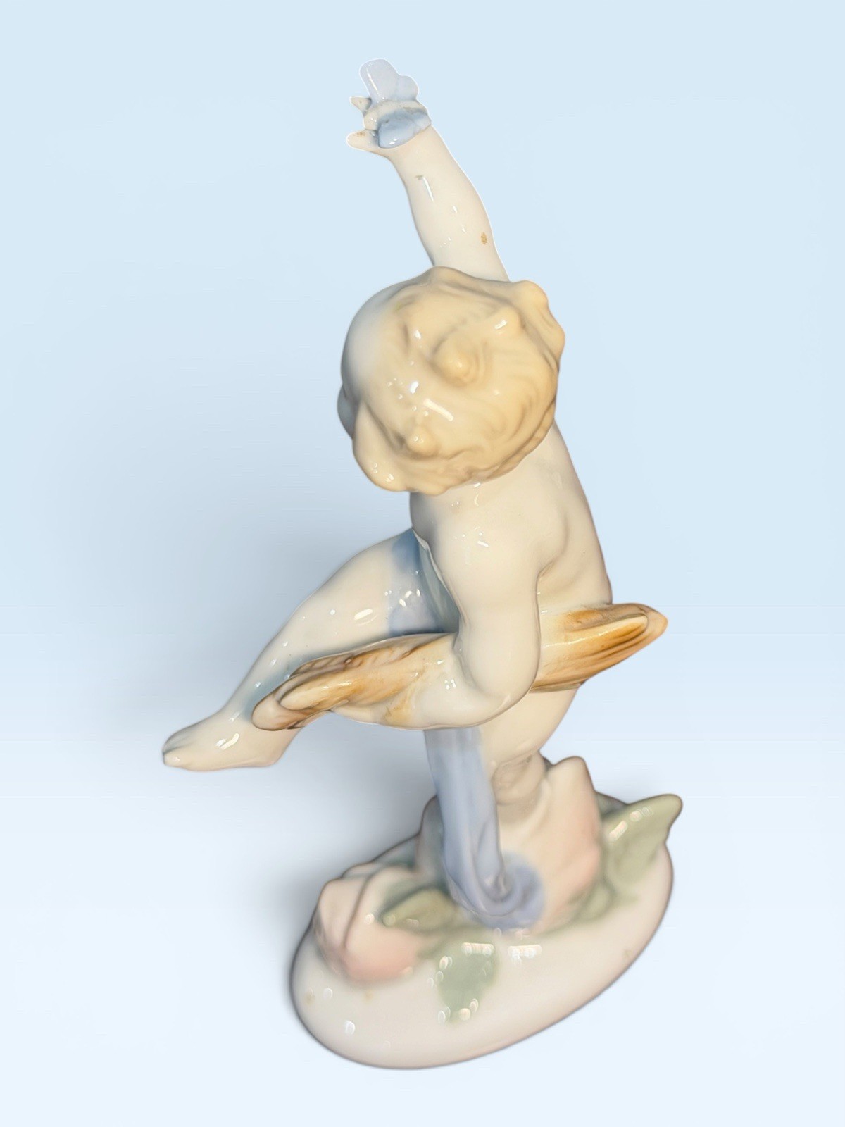 Vintage M.O. Metzler & Ortloff Germany Porcelain Cherub Figurine c.1930s-50s