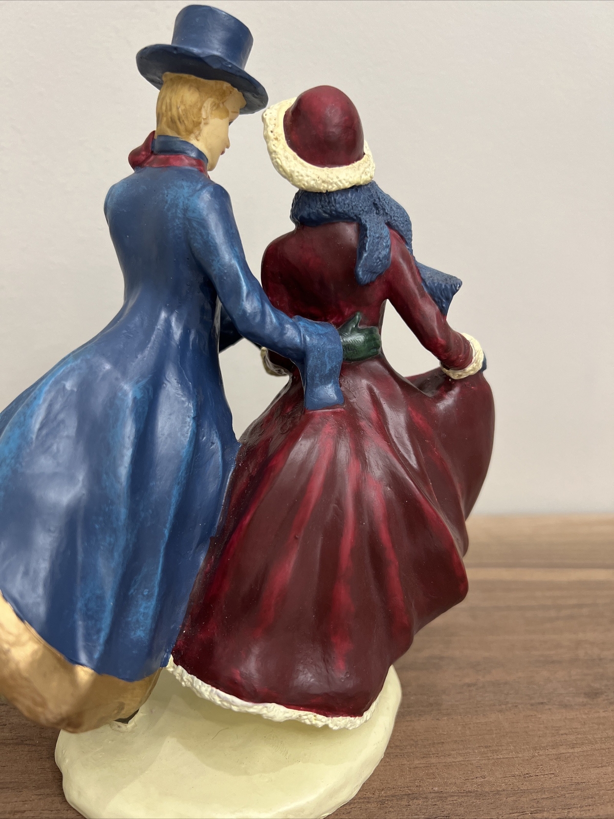 Vintage Victorian Couple Holiday Figurine 7 inches tall